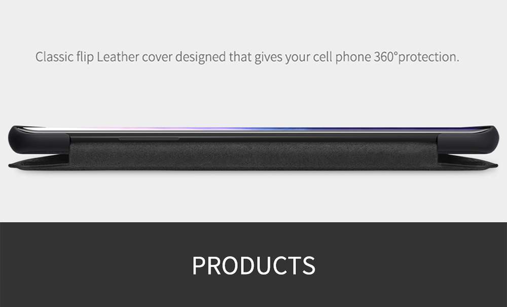 NILLKIN Protective Leather Phone Case For Oneplus 7T Pro Smartphone - Brown