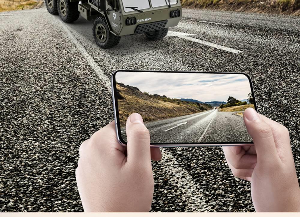Fayee FY004A 2.4G 1/16 6WD Proportional Control US Army Military Truck RC Car For Kid Gift RTR - Army Green
