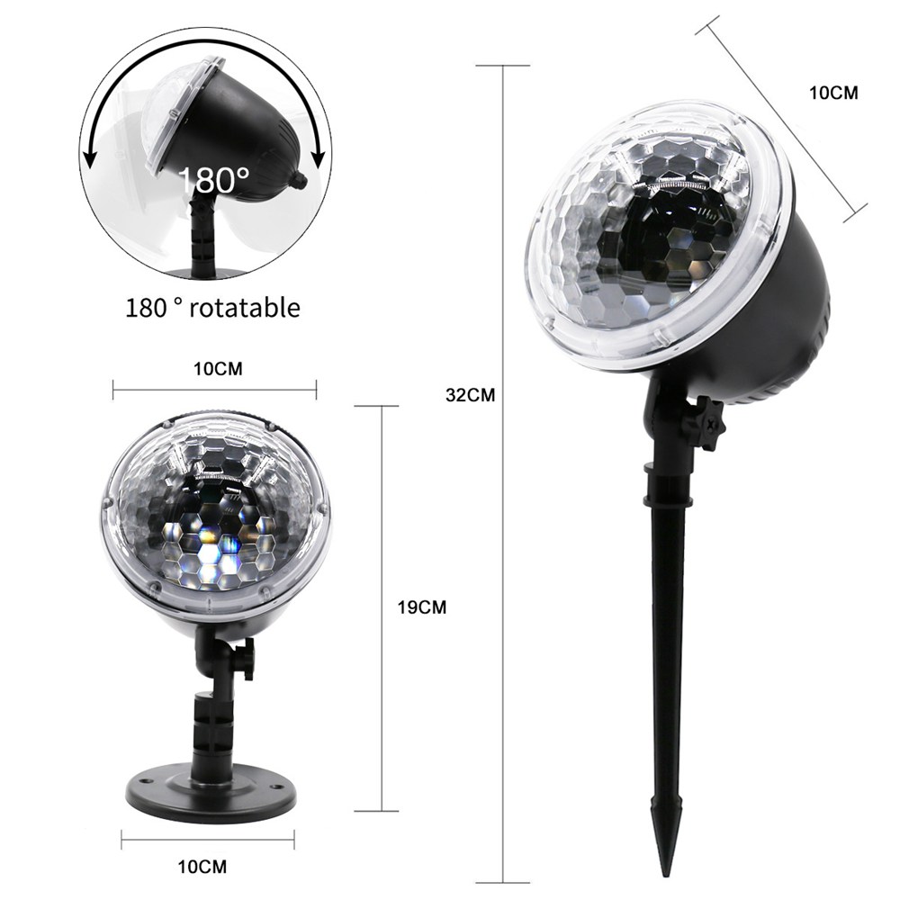 LED Remote Control Projection Lamp Various Halloween Themed Pattern Lights Ghost Lights For Bar Family Gatherings - US Plug