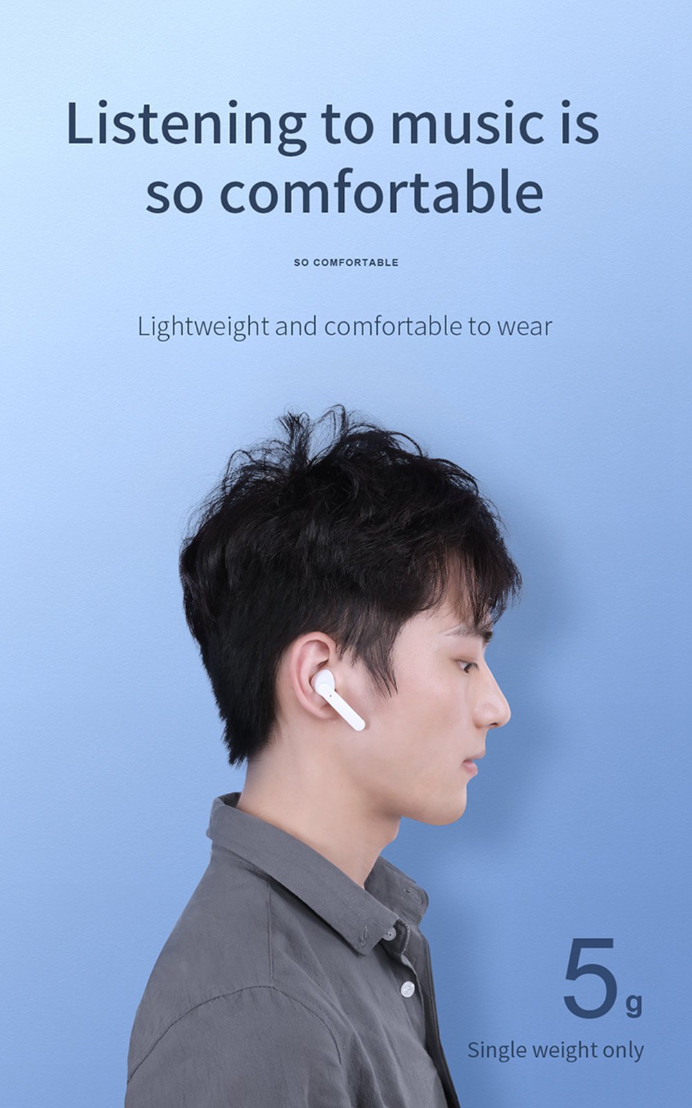 JOYROOM JR-T04 TWS Bluetooth Earbuds with Mic IPX5 Water Resistant - White