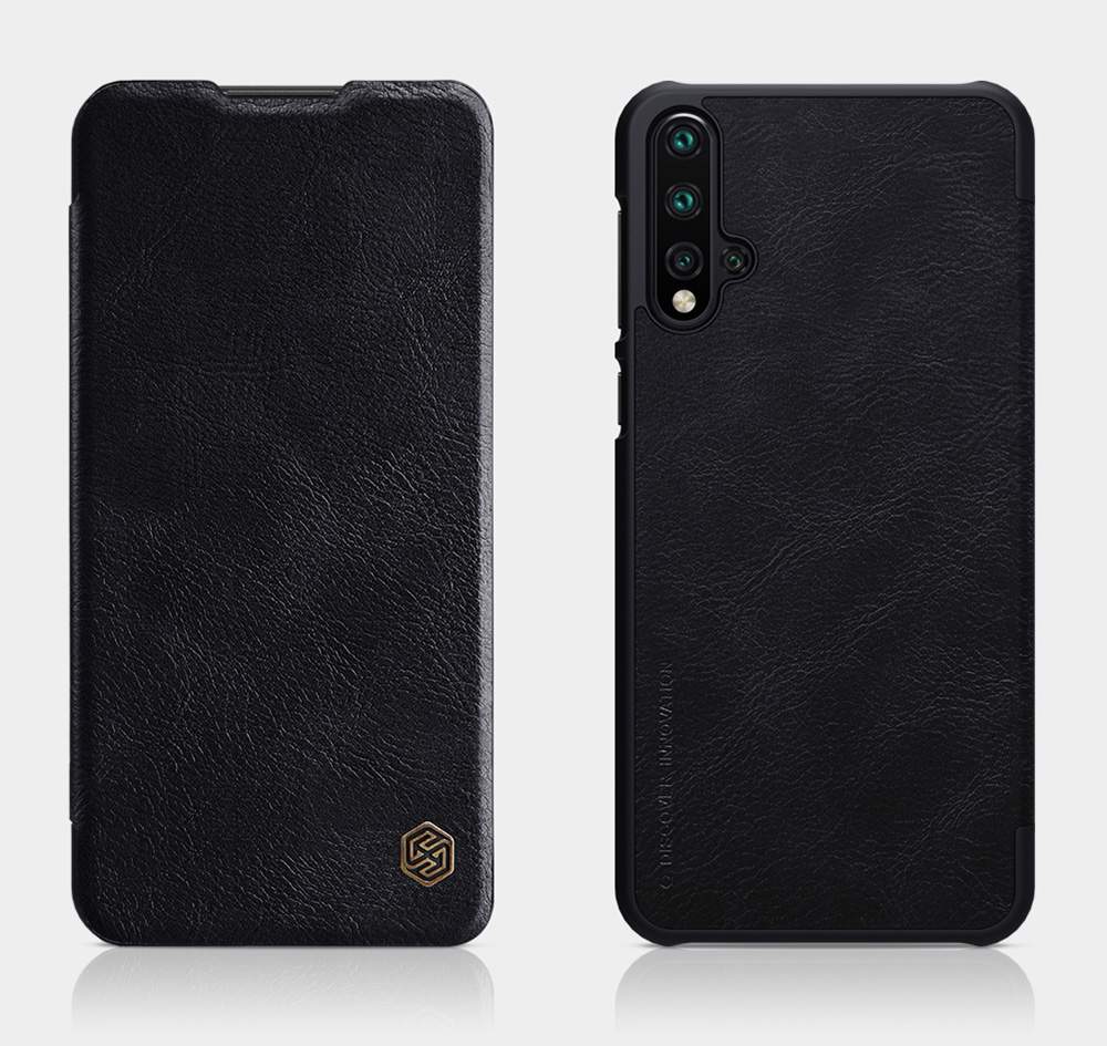 NILLKIN Protective Leather Phone Case For HUAWEI Nova 5 / Nova 5 Pro Smartphone - Black