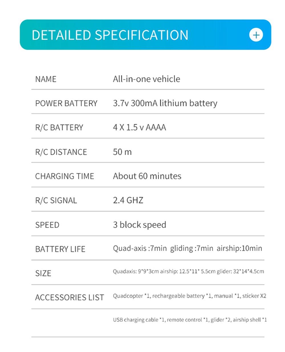 L6082 Air Genius RC Quadcopter Airplane Tiny Whoover All-In-One DIY 2.4G RC Drone For Kids Gift RTF Red - One Battery Version