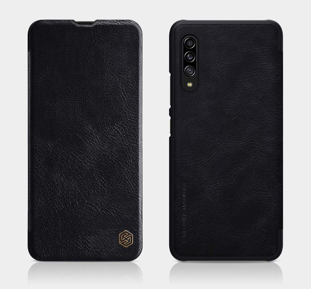 NILLKIN Protective Leather Phone Case For Samsung Galaxy A90 5G Smartphone - Red
