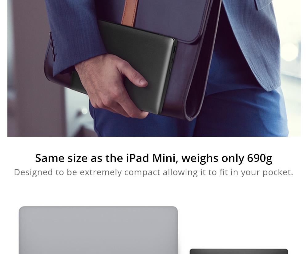 Magic-Ben MAG1 Pocket Laptop 8.9" IPS Touchscreen 2560*1600 Intel Core m3-8100y 8GB Memory 256GB SSD Full Metal Slim body Ultra Light Backlit Keyboard Fingerprint Window 10 - Black