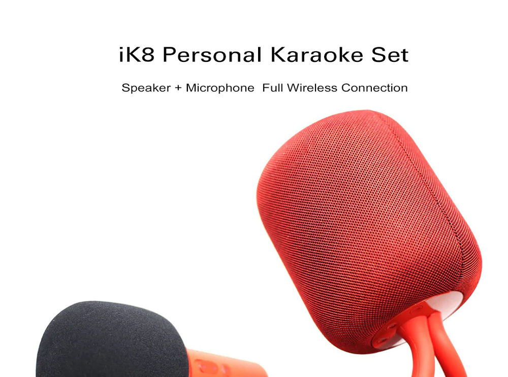 Xiaomi iK8 Karaoke HiFi Stereo Speaker + Microphone Set 3.5mm Audio Cable 5200mAh Battery - Gray