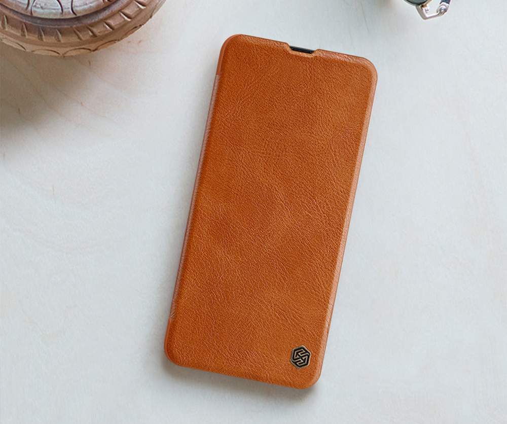 NILLKIN Protective Leather Phone Case For Samsung Galaxy A90 5G Smartphone - Red