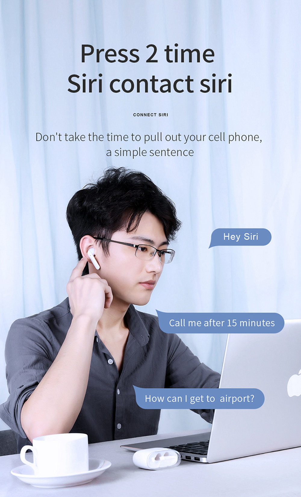 JOYROOM JR-T04 TWS Bluetooth Earbuds with Mic IPX5 Water Resistant - White