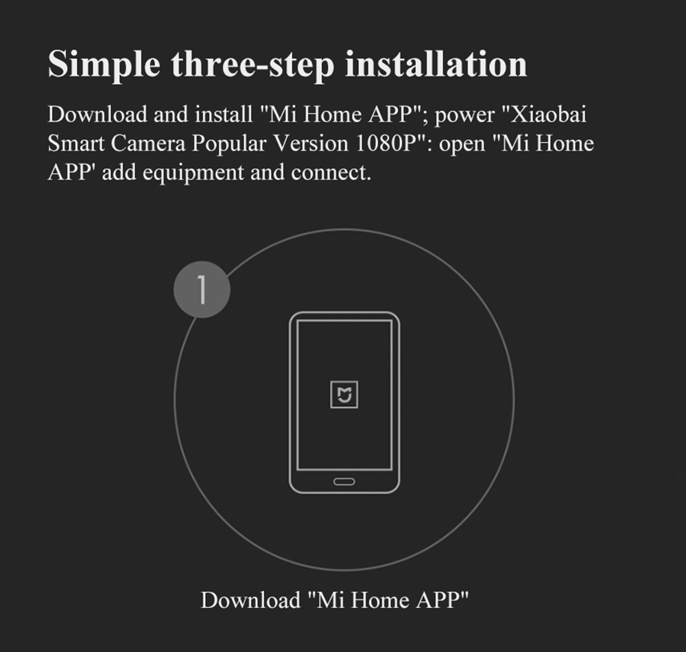 Xiaobai 1080P Smart Home IP Camera WIFI Security Monitor Public Version From Xiaomi Youpin - White