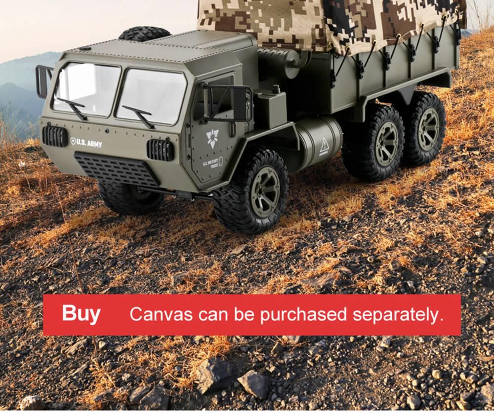 Fayee FY004A 2.4G 1/16 6WD Proportional Control US Army Military Truck RC Car For Kid Gift RTR - Army Green