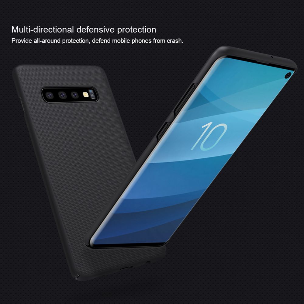 NILLKIN Protective Frosted PC Phone Case For Samsung Galaxy S10 Smartphone - Black