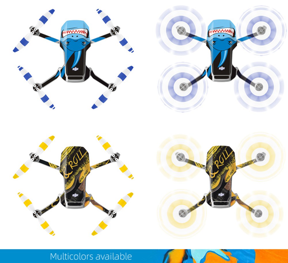 Sunnylife Expansion Accessories Aircraft Transmitter Sticker Set For DJI Mavic MINI RC Aircraft - Blue Shark