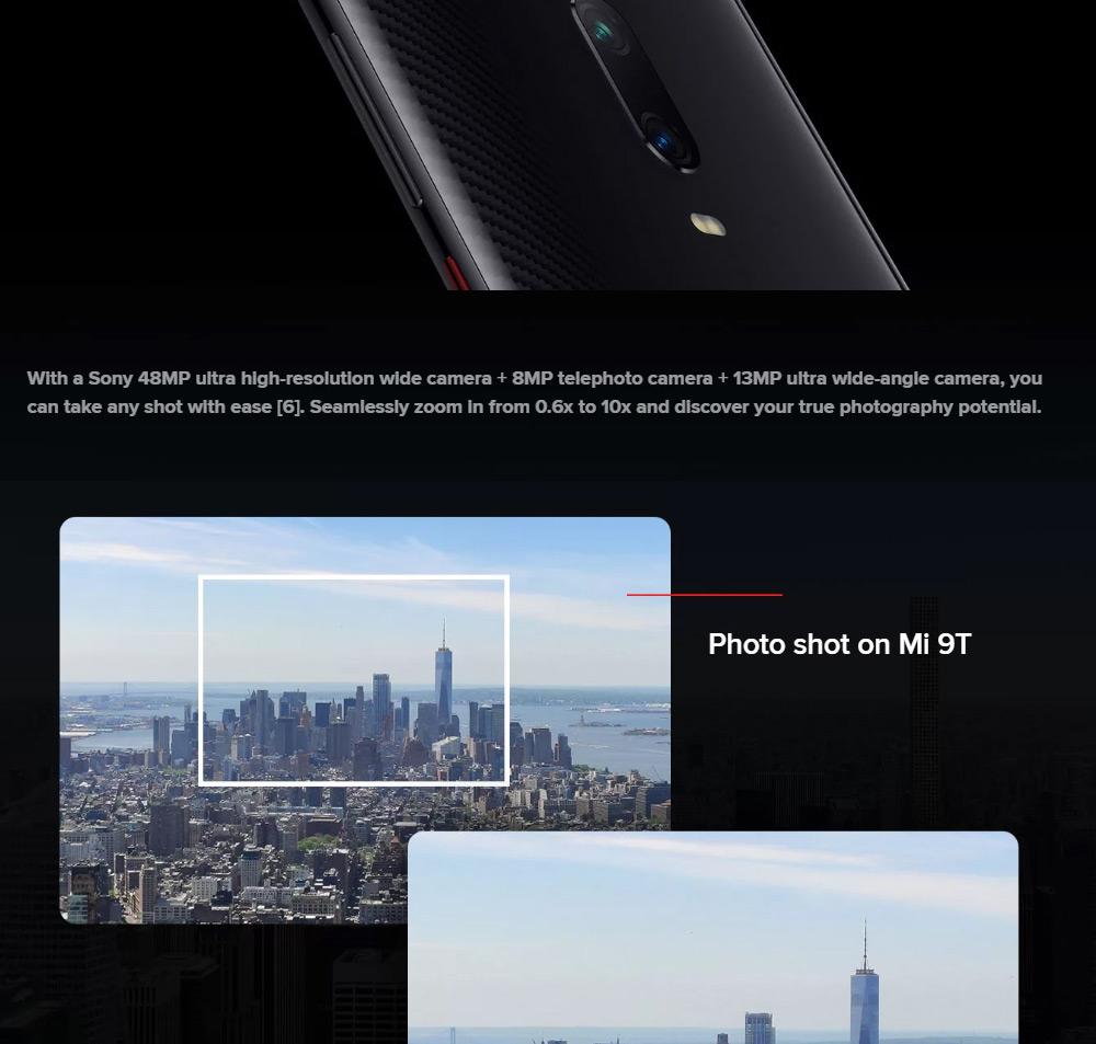Xiaomi Mi 9T 6.39 Inch 4G LTE Smartphone Snapdragon 730 6GB 128GB 48.0MP+8.0MP+13.0MP Triple Rear Cameras MIUI 10 In-display Fingerprint Fast Charge Global Version - Black