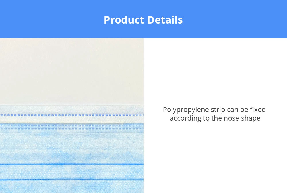 50PCS Medical Disposable Masks 3-Layers Protective Sterilized BFE 95% Filtration With CE FDA Certified Safety Mouth Mask