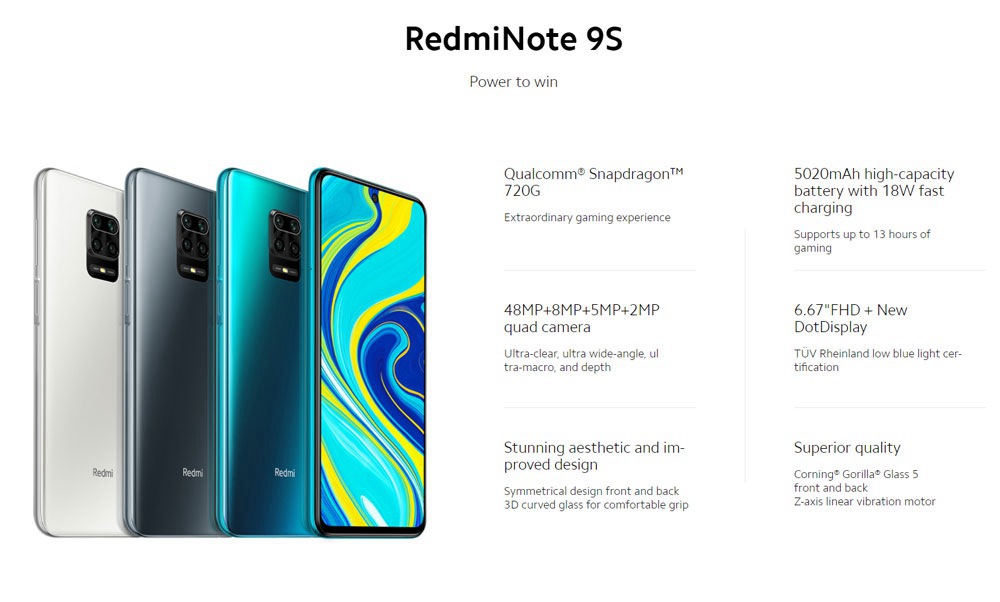Note 9 S Xiaomi