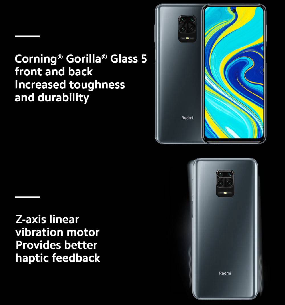 Xiaomi Redmi Note 9S 6.67 Inch 4G LTE Smartphone Qualcomm Snapdragon 720G 4GB RAM 64GB ROM Quad Rear Cameras Android 10.0 Dual SIM Dual Standby Global Version - Glacier White