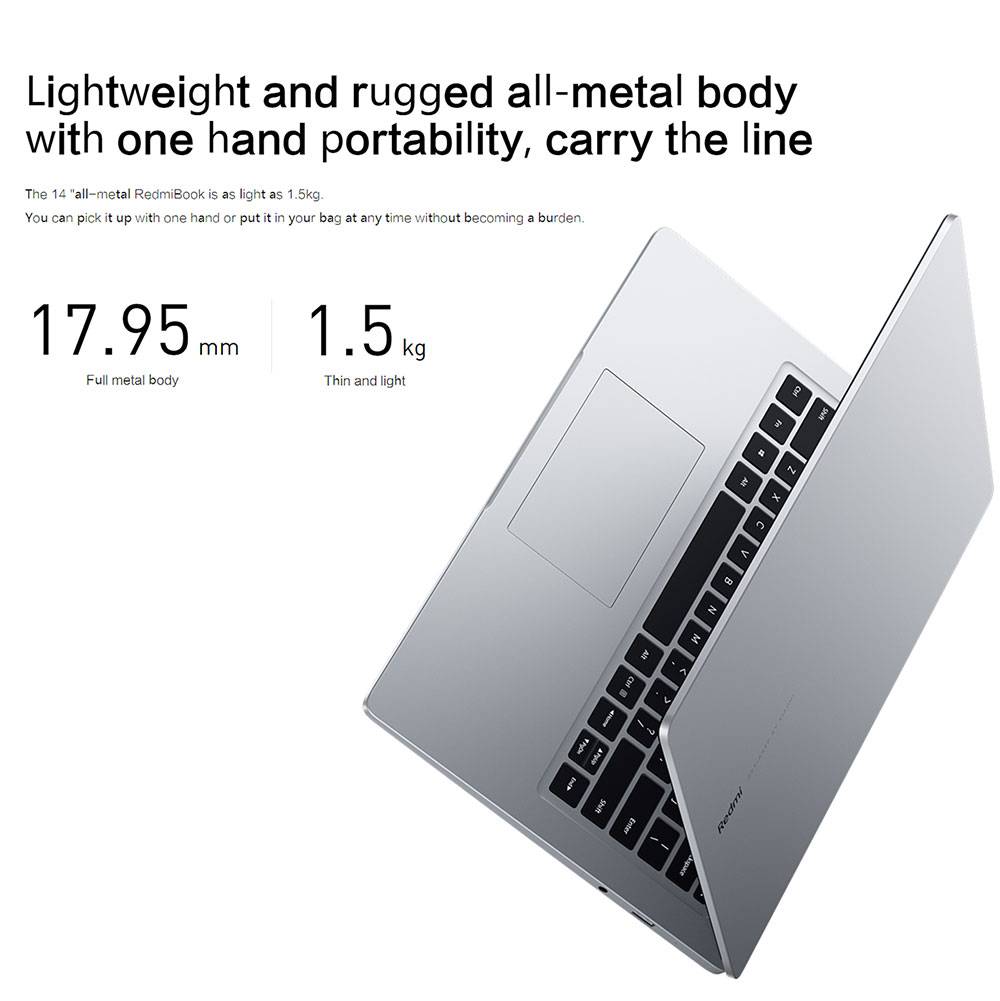 Xiaomi Redmibook 14 Enhanced Edition Intel Core i5-10210U Quad Core FHD 1920*1080 8GB DDR4 256GB SSD NVIDIA GeForce MX250 Windows 10 Home - Silver