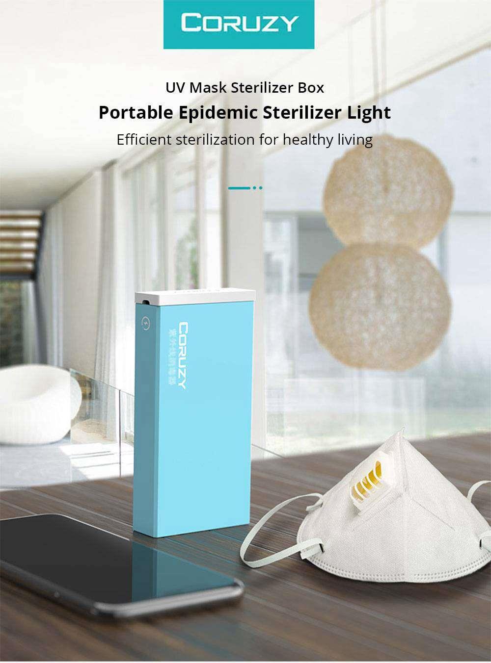 CORUZY Portable Disinfection Box Efficient UV Sterilization For Smartphone / Masks - Pink