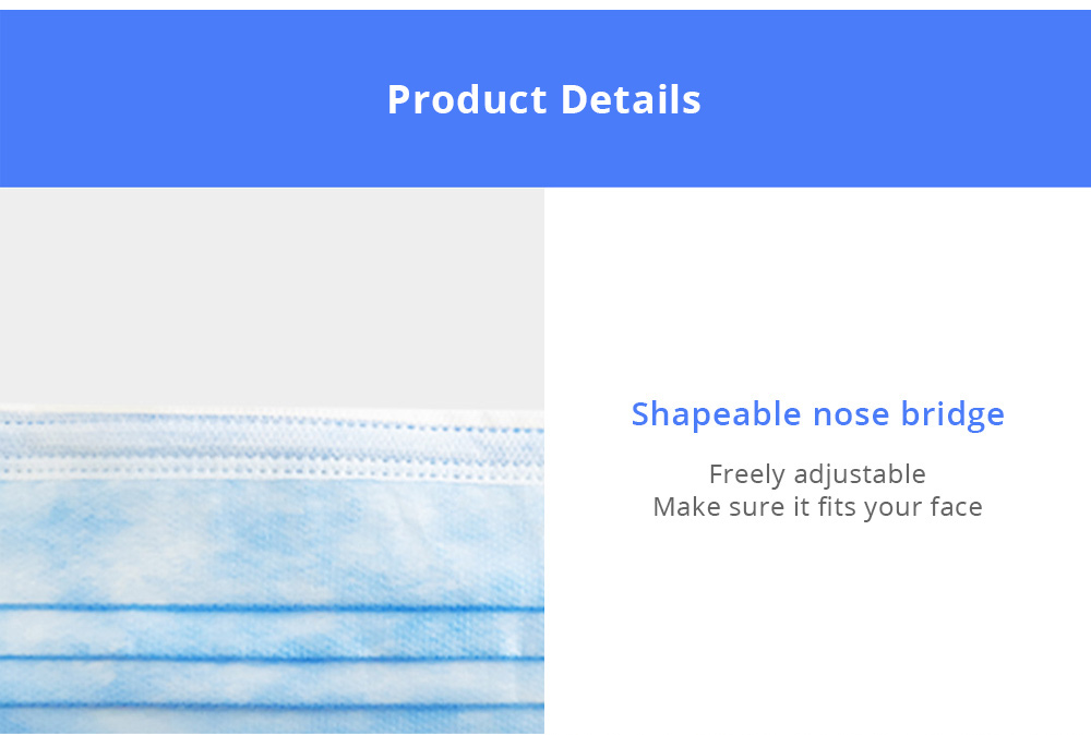 100PCS Medical Surgical Disposable Masks 3-Layers Protective EO Sterilization BFE 95% Filtration With CE Certified Safety Mouth Mask