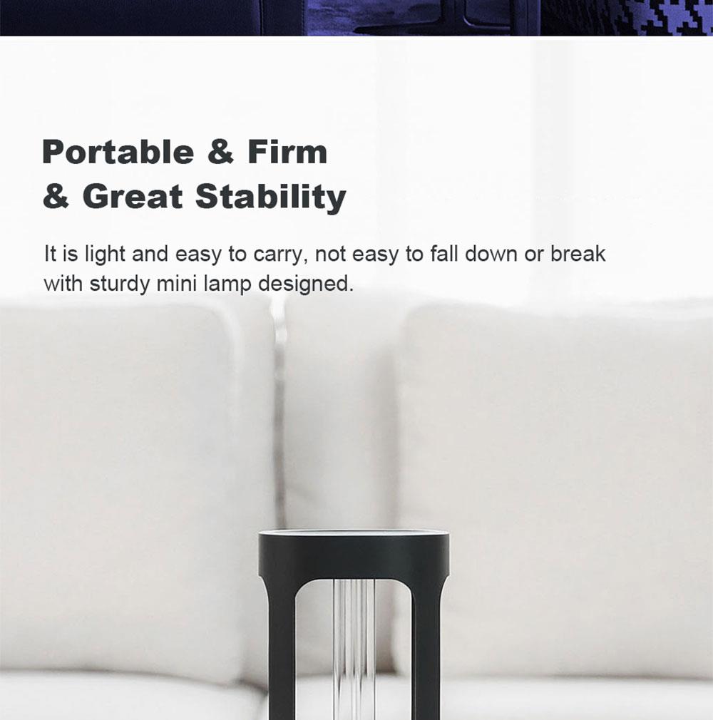 FIVE Intelligent UVC Sterilization Lamp Light Imported Philips Lamps App Control Intelligent Human Induction Hotel School Classroom Pet Baby Supplies Disinfection From Xiaomi Youpin - Black