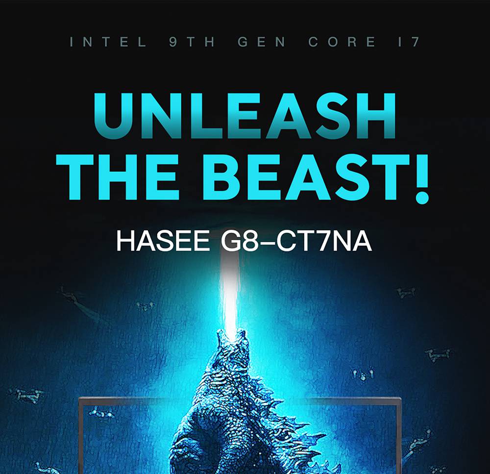 Hasee G8-CT7NA Gaming Laptop Intel Core i7-9750H 17.3 Inch 144Hz 1920 x 1080 FHD Screen NVIDIA GeForce® RTX 2060 Windows 10 8GB DDR4 512GB SSD RGB Backlit Keyboard English Version - Black