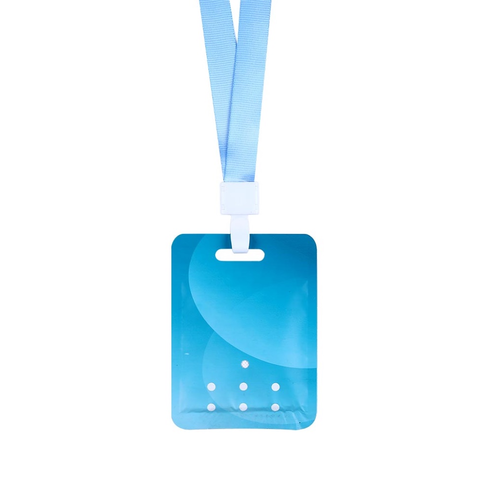 Portable Disinfection Card Bacteriostatic Anti-virus Air Disinfection Sterilization Protection Card With Lanyard Safe Non-toxic Ingredients School Offices - Blue