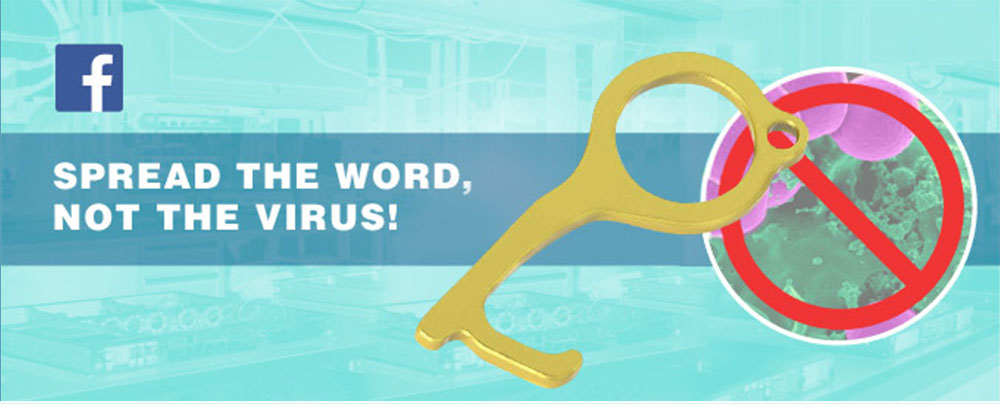 Hygiene Hand Antimicrobial Brass Clean Key, No-Touch Door Opener & Closer Stylus Keep Hands Clean, Portable Stick for Push The Elevator Button, Shape of Key - Easy to Carry and Use -Gold