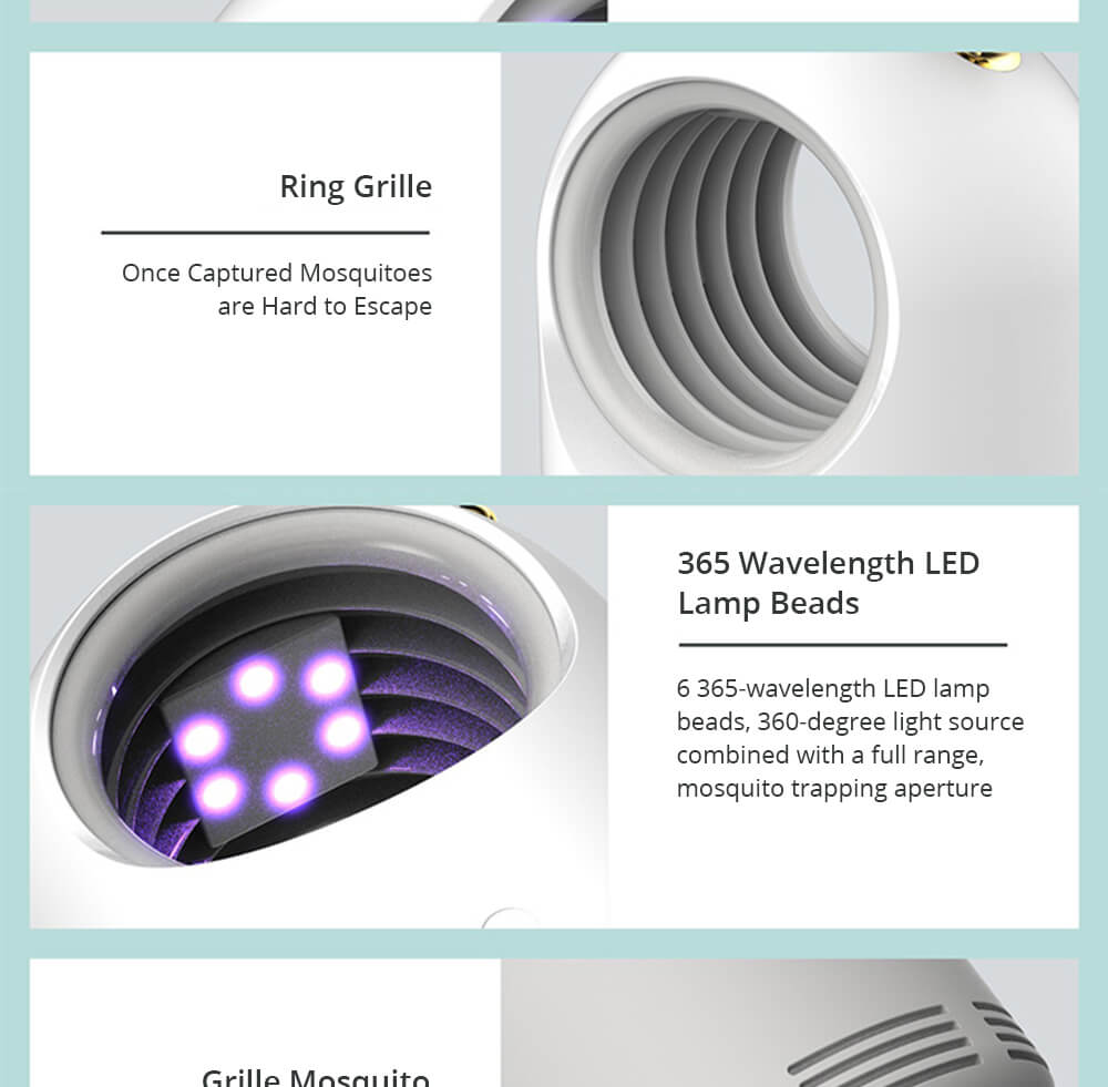 Electric Mosquito Killer Lamp Portable Mute Pure physical 365nm LightWave Photocatalyst Insect Pest Trap Lamp For Home Outdoor Camping USB Version 169 Antlers - Pink