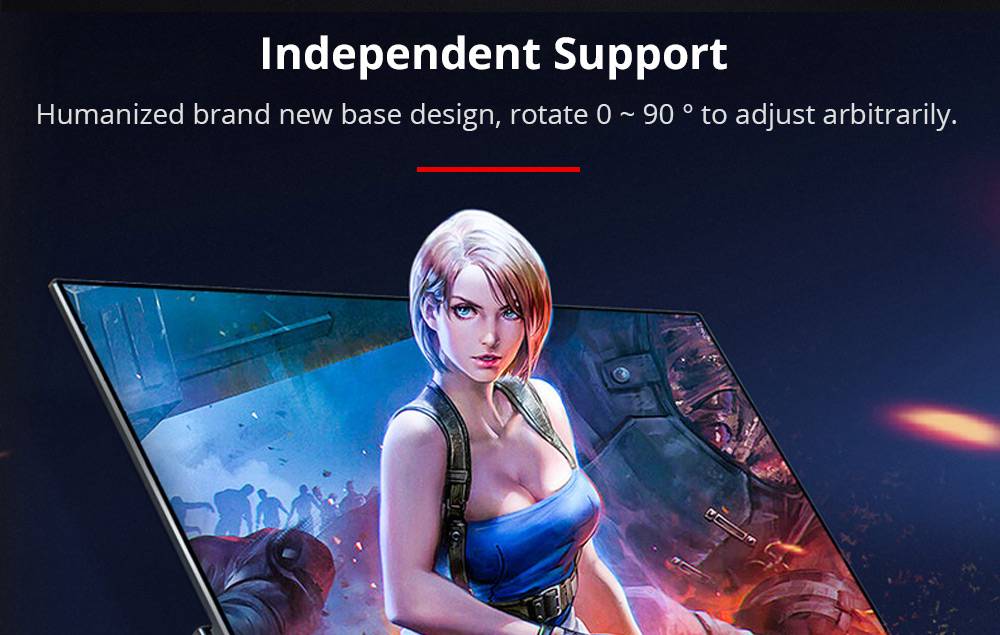 Sculptor MF156LG Auto-rotating 15.6" 1080P 144Hz FHD IPS OSD Touch Menu Portable Monitor 72% NTSC HDR Dual Type-C+Mini HDMI Gaming Display Screen For Smartphones Digital Cameras Tablets Laptops Game Consoles - Black