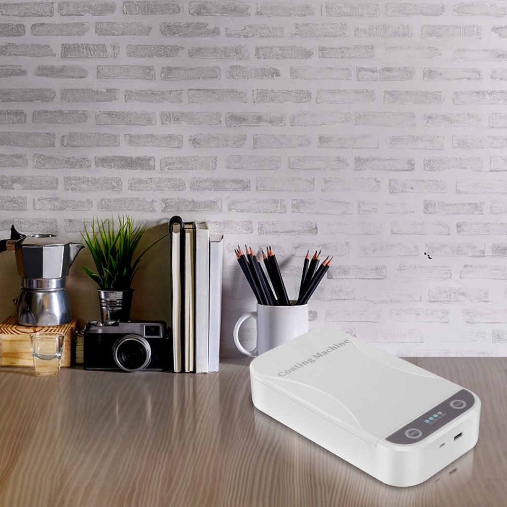 Portable Double UV Disinfection Box USB Charging For Phone Watch Glasses Toy Toothbrush Sterilization - White