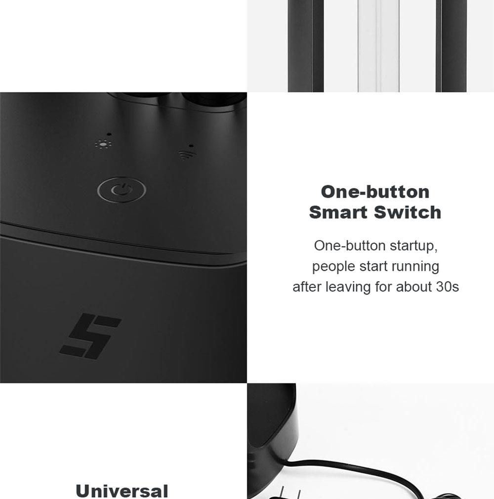 FIVE Intelligent UVC Sterilization Lamp Light Imported Philips Lamps App Control Intelligent Human Induction Hotel School Classroom Pet Baby Supplies Disinfection From Xiaomi Youpin - Black