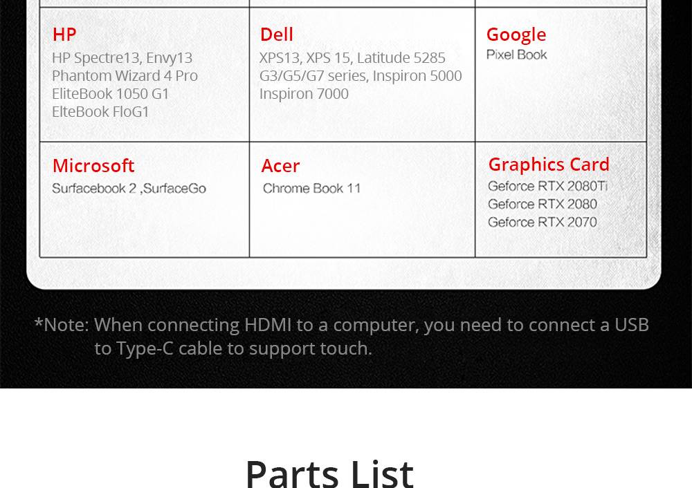 Sculptor MR156LU Portable Monitor 15.6" 4K UHD IPS Touch Screen 72% NTSC HDR Dual Type-C+Mini HDMI Black