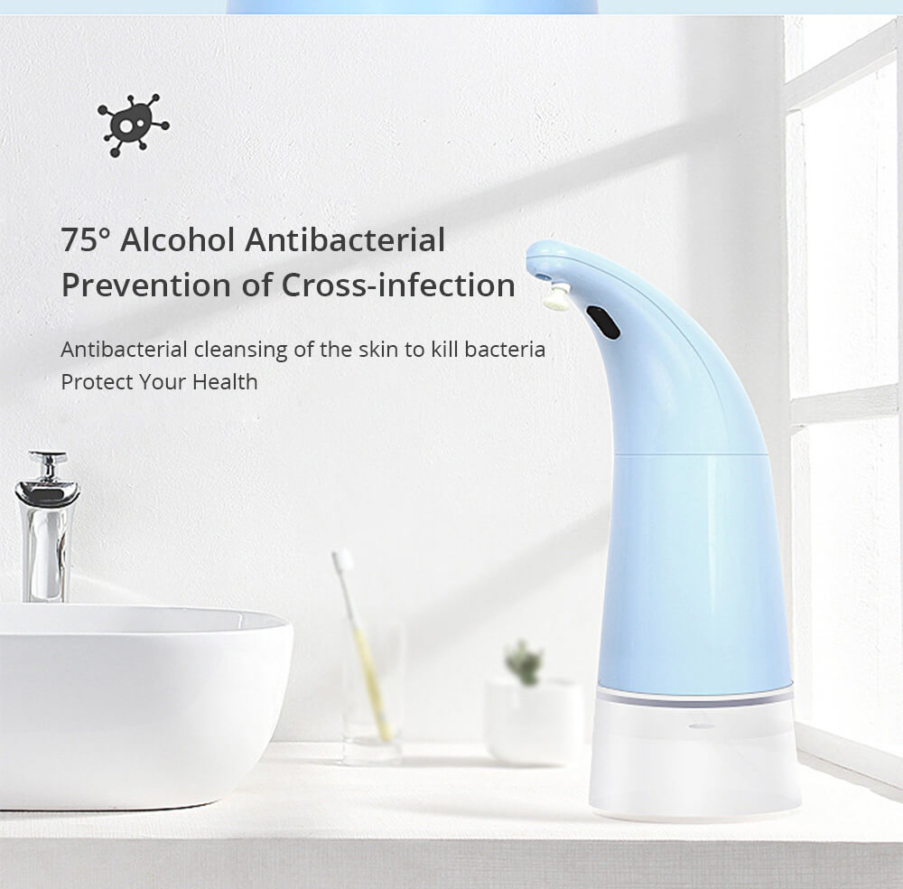 Smart Automatic Induction Soap Dispenser Alcohol Disinfection Hand Washing Box For Hotel School Bathroom kitchen - Blue