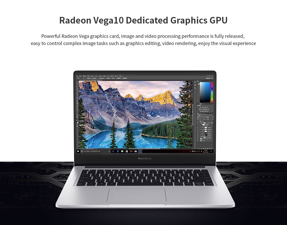 Xiaomi Redmibook 14 Ryzen Edition 14 Inch FHD Screen AMD Ryzen5 3500U Quad-Core 16G DDR4 512GB SSD Windows 10 home - Silver
