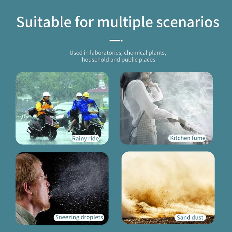 Double-sided Full Protective Face Shield Anti-fog Spatter-Proof Safety Mask Eye Protector Helmet - Transparent