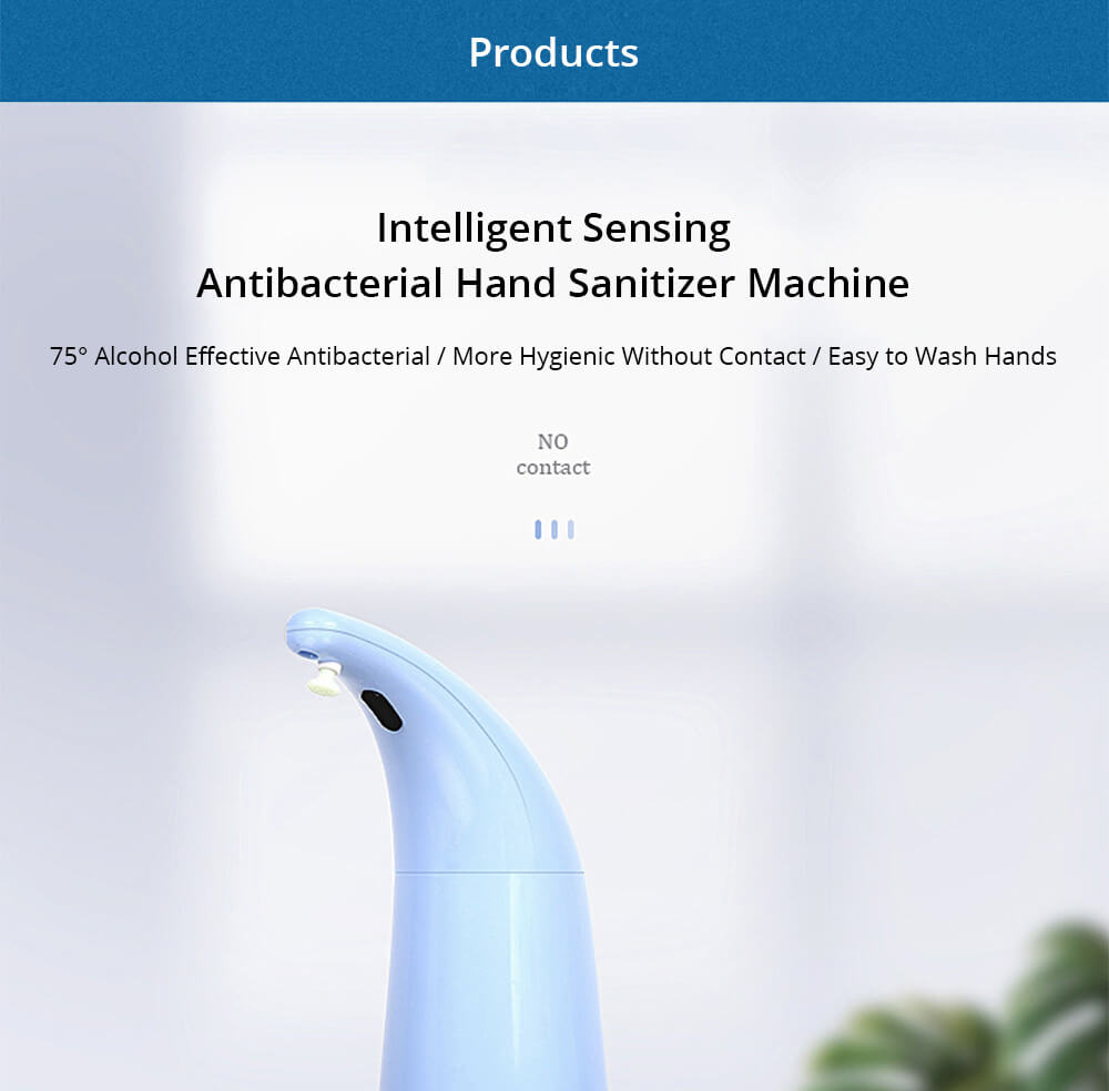 Smart Automatic Induction Soap Dispenser Alcohol Disinfection Hand Washing Box For Hotel School Bathroom kitchen - Blue