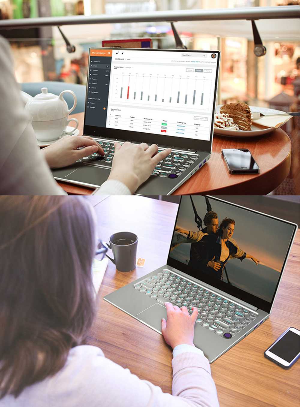 CENAVA N145 Laptop Intel Core i7-6600U 14.1 Inch 1920 x 1080 IPS Screen Intel HD Graphics 520 Windows 10 8GB LPDDR4 512GB SSD - Silver