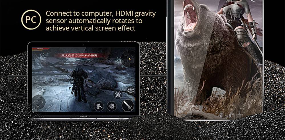 Sculptor MR156LU Portable Monitor 15.6" 4K UHD IPS Touch Screen 72% NTSC HDR Dual Type-C+Mini HDMI Black