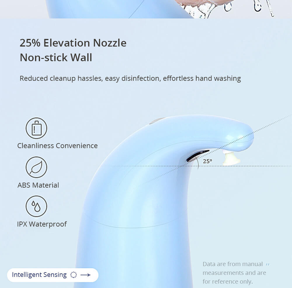Smart Automatic Induction Soap Dispenser Alcohol Disinfection Hand Washing Box For Hotel School Bathroom kitchen - Blue