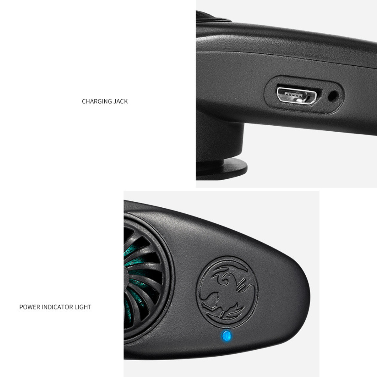 5Pcs Reusable Smart Electric Face Mask Automatic Air-Purifying For PM2.5 Anti Haze Exhaust Gas Pollen Dust - Black