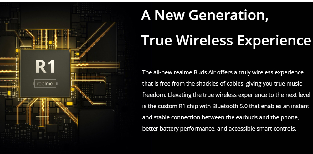 realme Buds Air Bluetooth 5.0 TWS Earphones Airoha 1536 ENC Noise Cancelling Wireless Charging - White