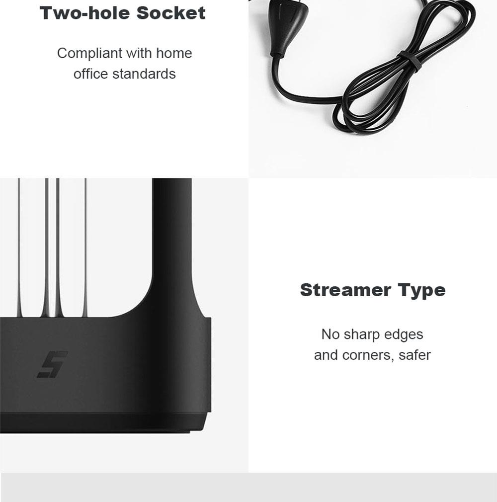 FIVE Intelligent UVC Sterilization Lamp Light Imported Philips Lamps App Control Intelligent Human Induction Hotel School Classroom Pet Baby Supplies Disinfection From Xiaomi Youpin - Black