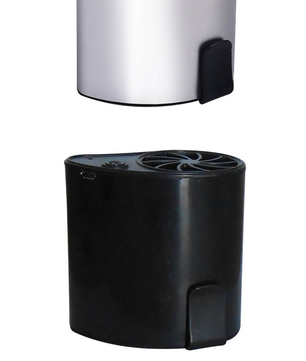 Portable Hanging Waist Fan USB Charging 1200mAh Battery Mobile Cooling Summer - Black