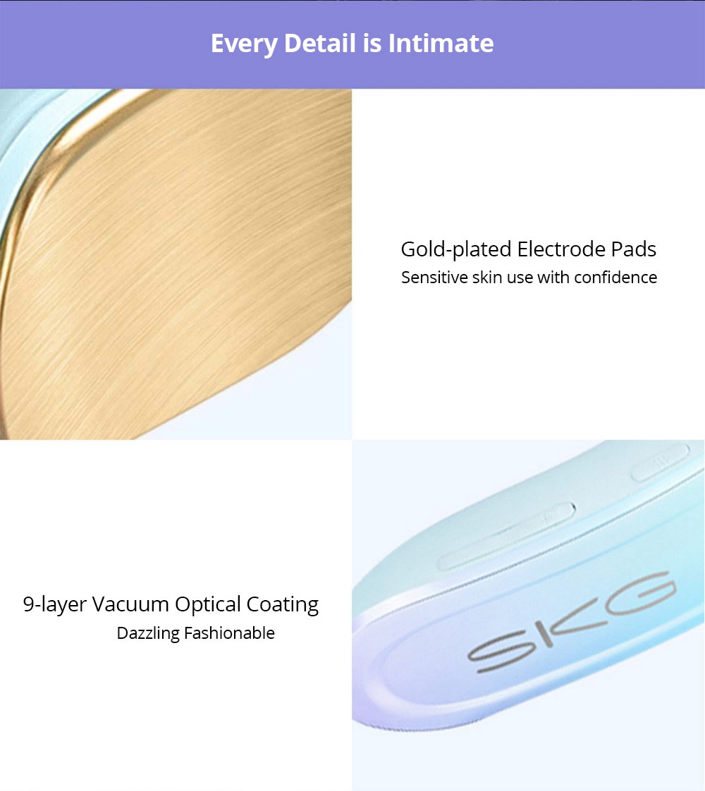 SKG K6 Intelligent Electronic Cervical Massager Neck Guard Device Fashion 4 Modes Adjustable Temperature Bluetooth Control USB Charging Relax Cervical Pressure - Blue
