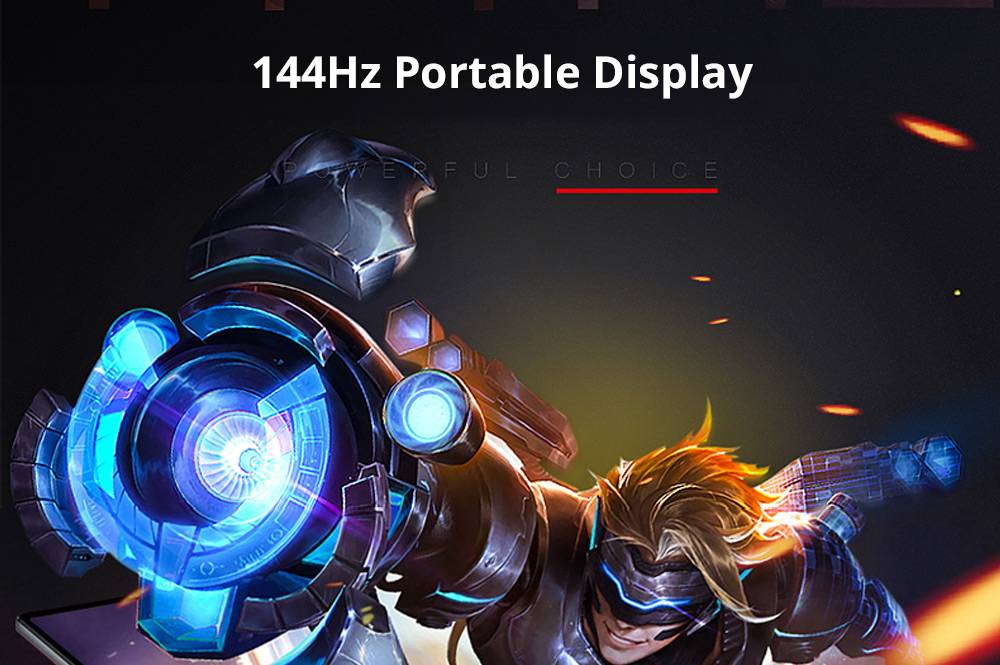 Sculptor MF156LG Auto-rotating 15.6" 1080P 144Hz FHD IPS OSD Touch Menu Portable Monitor 72% NTSC HDR Dual Type-C+Mini HDMI Gaming Display Screen For Smartphones Digital Cameras Tablets Laptops Game Consoles - Black