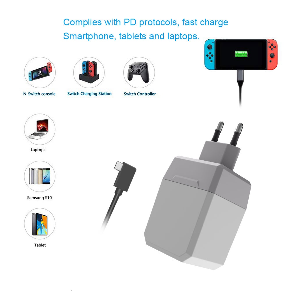 2 in 1 1080P HDMI Type C to HDMI Hub EU Adapter for Switch