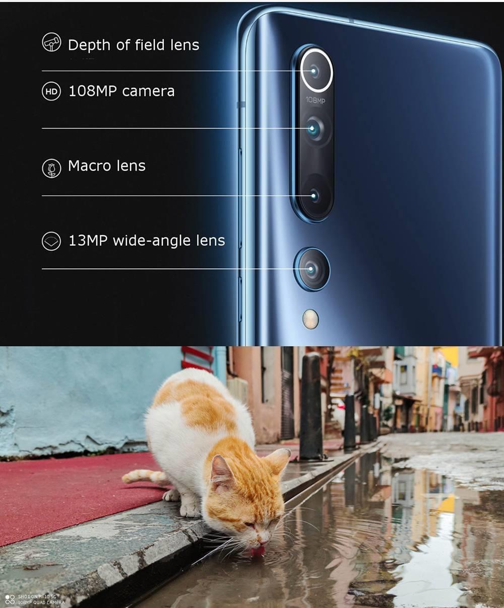 Xiaomi Mi 10 Global Version 6.67 Inch 5G Smartphone Qualcomm Snapdragon 865 8GB RAM 256GB ROM Android 10.0 Quad Rear Camera 4780mAh Battery - Twilight Grey