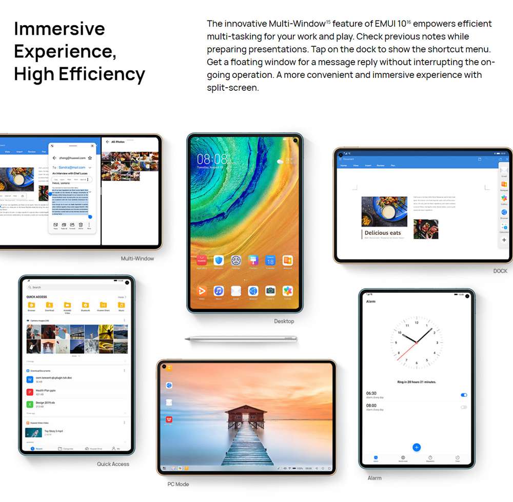 HUAWEI MatePad Pro Tablet 5G Version HiSilicon Kirin 990 10.8 Inch 2560 x 1600 IPS Screen Android 10.0 8GB RAM 512GB ROM 7250mAh Battery Dual Camera - Orange