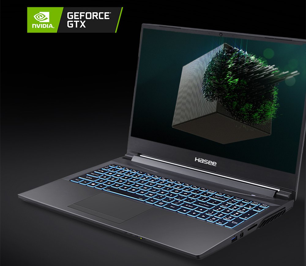 Hasee G7T-CU5NA Gaming Laptop Intel Core i5-103000H 17.3 Inch 144Hz 1920 x 1080 FHD Screen NVIDIAGeForce®GTX 1650Ti Windows 10 8GB DDR4 512GB SSD RGB Backlit Keyboard English Version - Black