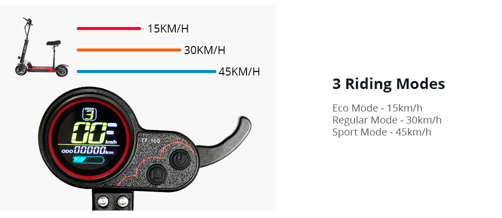 KUGOO KIRIN M4 Folding Electric Scooter 500W Motor LED Display Max 43KM/H 10 Inch Pneumatic Anti-Skid Tire Dual Shock Mitigation Dual Disk Brake - Black