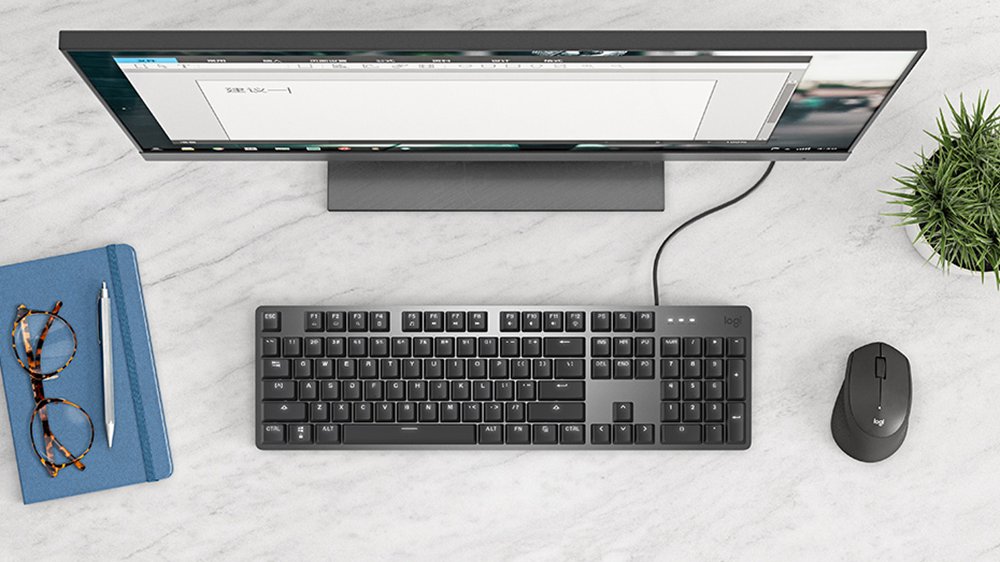 Logitech K845 104Key Full-size Backlight Mechanical Keyboard With TTC Brown Switches For PC - Black